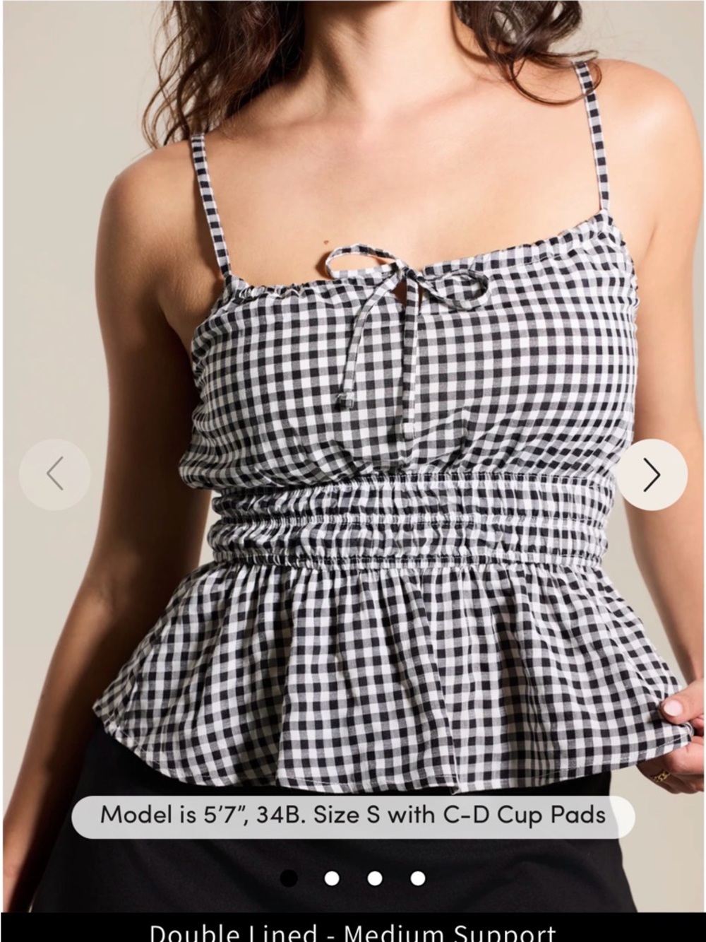 Klassy Milkmaid Gingham Tank